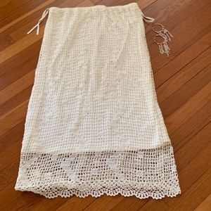 Pearl beaded skirt,looks like crochet,size L!